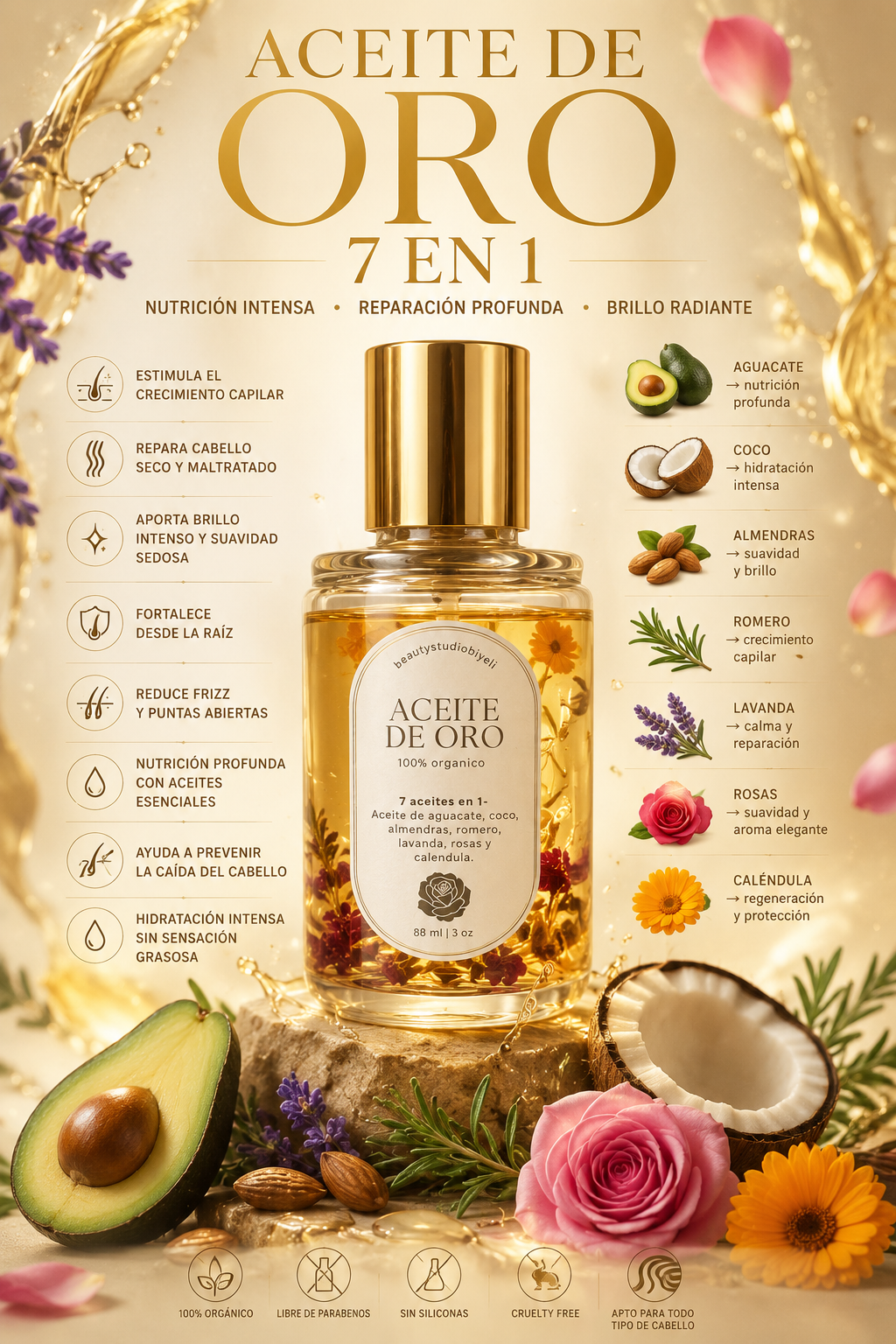 REPARADOR Aceite de Oro-7 en 1